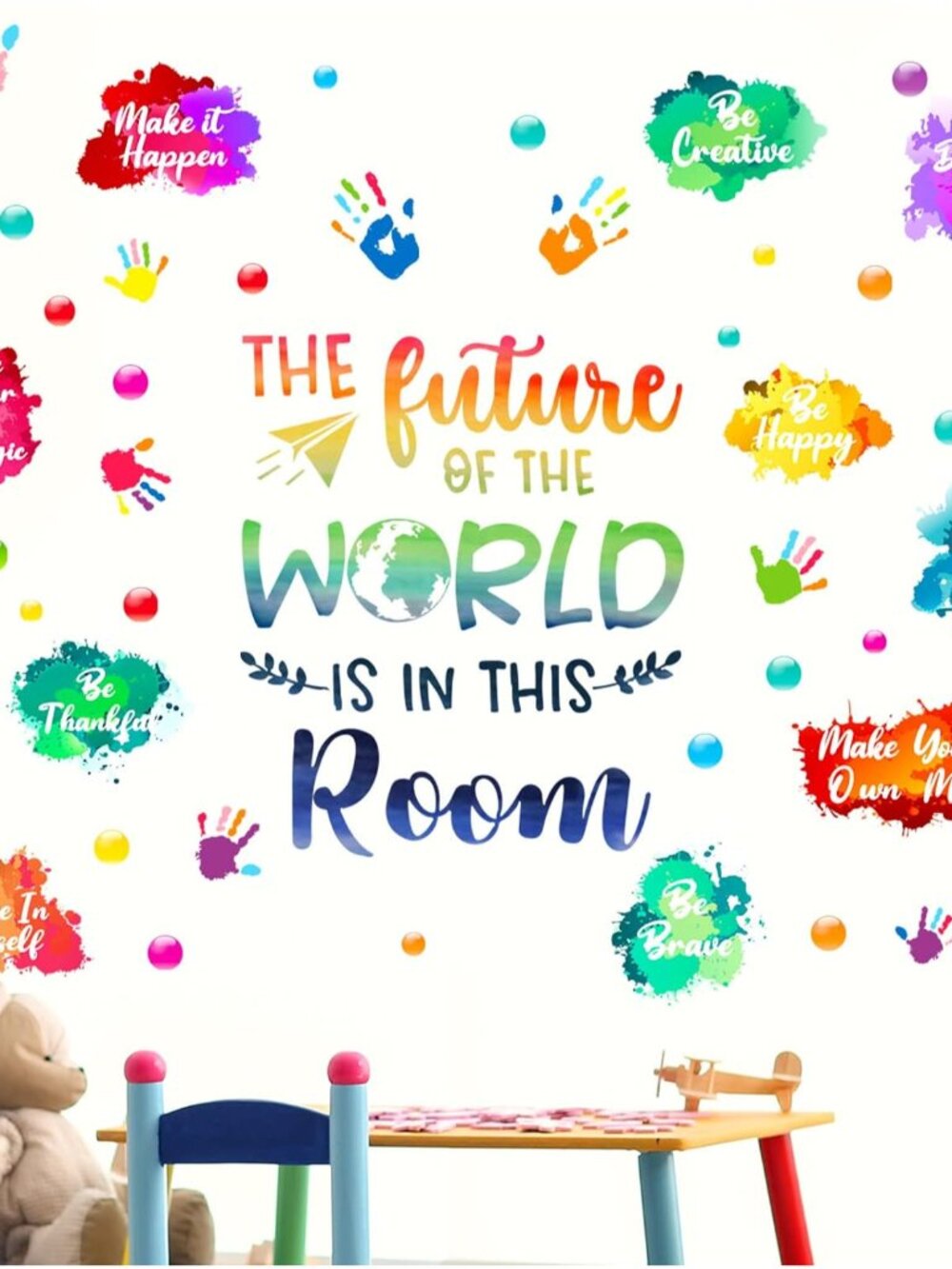 Future of The World Wall Decals for Classroom Kids, Inspirational